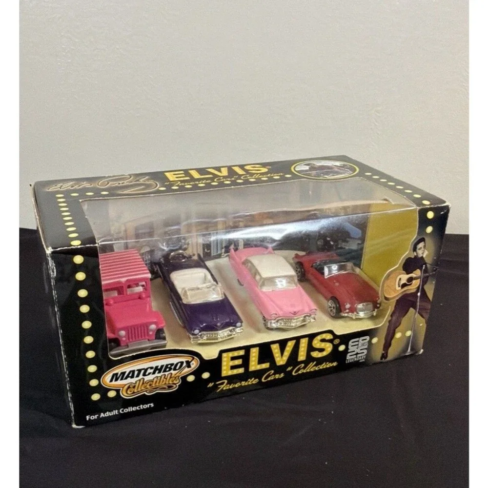 2001 Matchbox Elvis Presley Favorite Cars Collection 4-Car Set 1:64 NIB